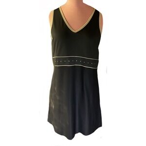 Tail Tech Golf Dress Black W/tan Piping Size M